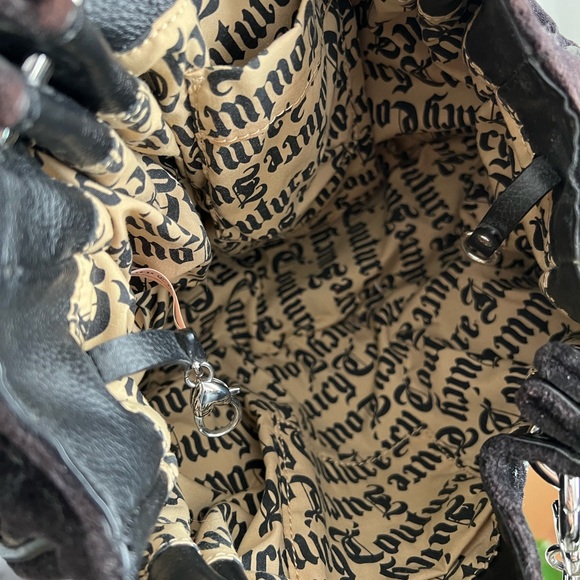 Juicy Couture Black Velvet Hobo Bag - Picture 7 of 7